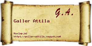 Galler Attila névjegykártya