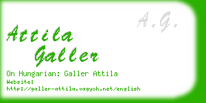 attila galler business card